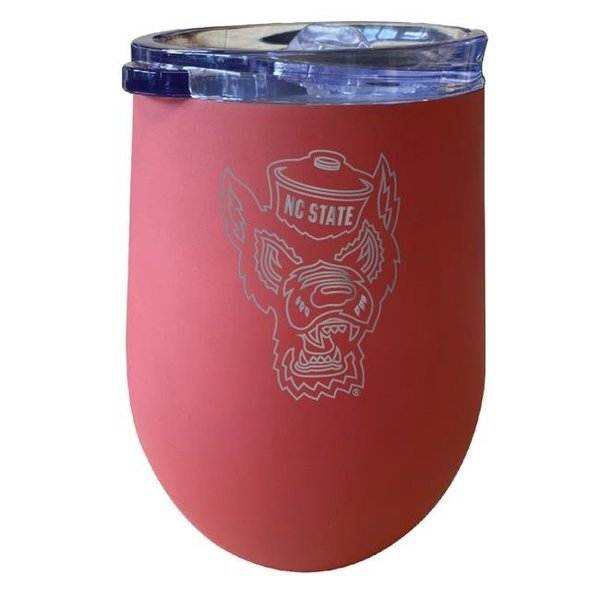 R & R Imports R & R Imports ITWE-C-NCS20C NC State Wolfpack 12 oz Insulated Wine Stainless Steel Tumbler; Coral ITWE-C-NCS20C